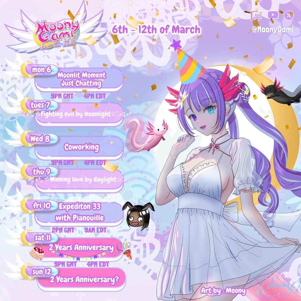 Moony🌙〡Celestial Axolotl Vtuber ♡ tweet media