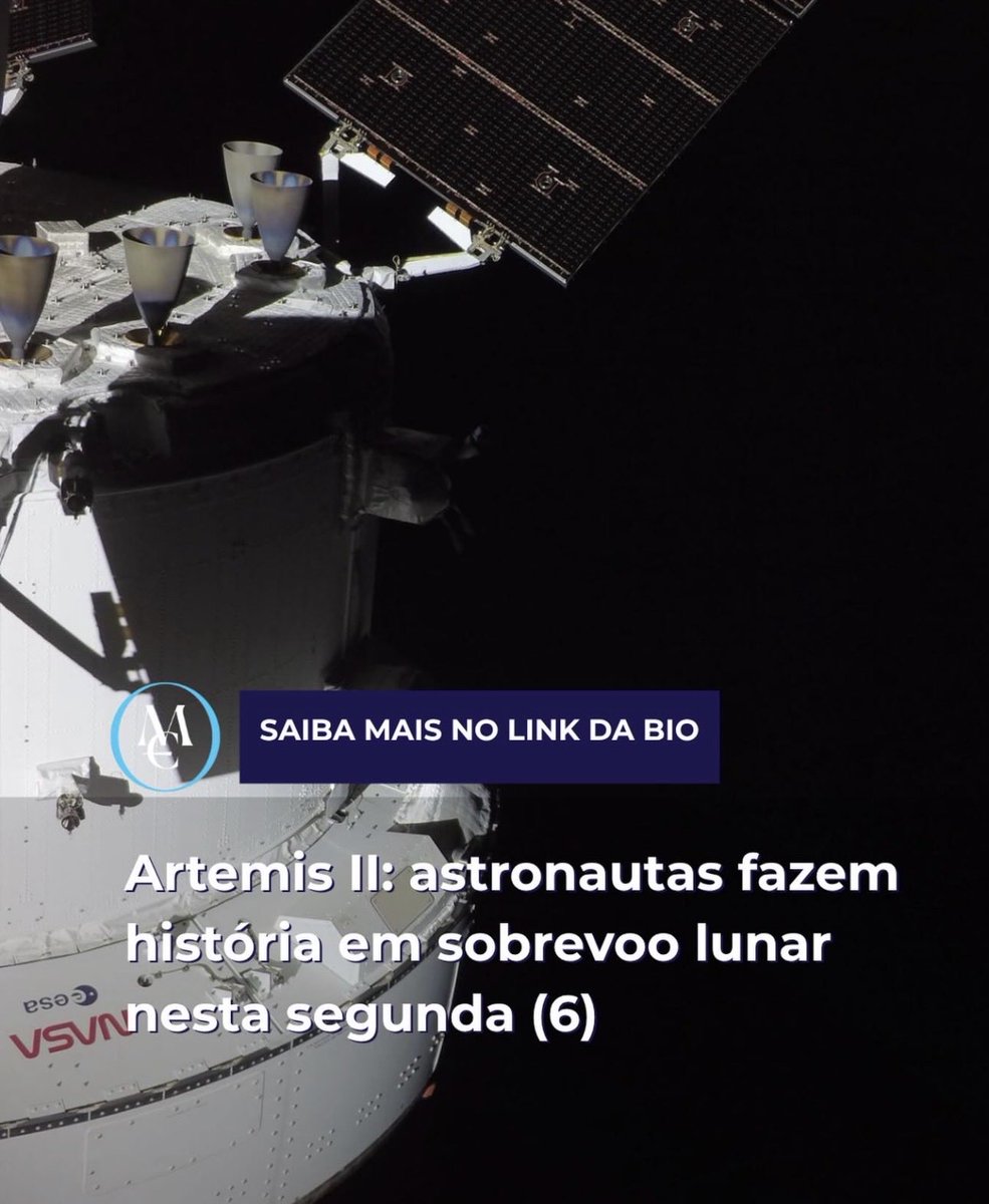 moveconomico's tweet photo. Artemis II: astronautas fazem história em sobrevoo lunar nesta segunda (6) https://t.co/pQNAaOBct9 https://t.co/wUlRdVT9Hm