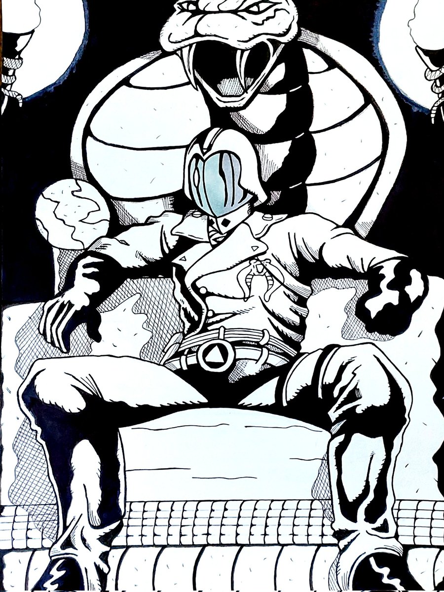 jimf0123art's tweet photo. My drawing of Cobra Commander #art #gijoe @Skybound #cartoon #sketch https://t.co/bTioPmnFTg