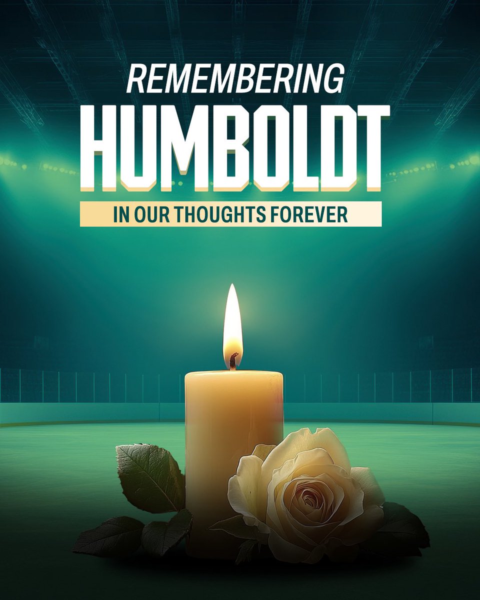 tyrellharderyxe's tweet photo. April 6th 2018, the world mourned for a hockey community after a horrific bus crash killed 16 members of the Humboldt Broncos injuring 13 More, 8 years later our thoughts and prayers are with all those affected #HumboldtStrong 💚💛 https://t.co/Da3owcb9Dv