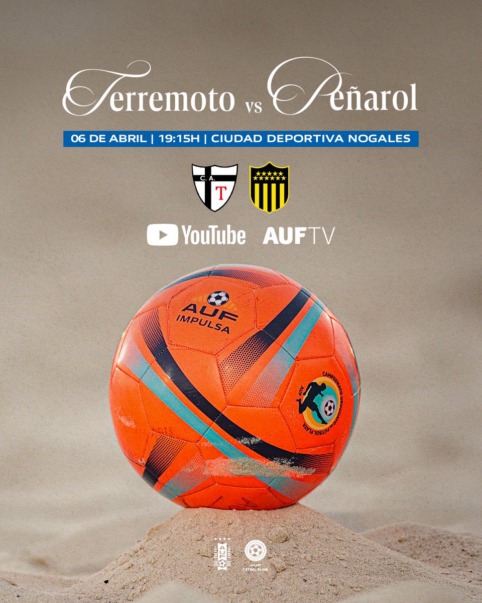 FutbolPlayaAUF's tweet photo. โฝ๏ธ Terremoto y Peรฑarol se enfrentan en un duelo que promete intensidad de principio a fin
๐ 19:15 h
๐ Ciudad Deportiva Nogales
๐บ Seguilo en YouTube (https://t.co/cZZKwmQ3uv)
#CopaBROURecompensa https://t.co/Gjk0ZcyU00