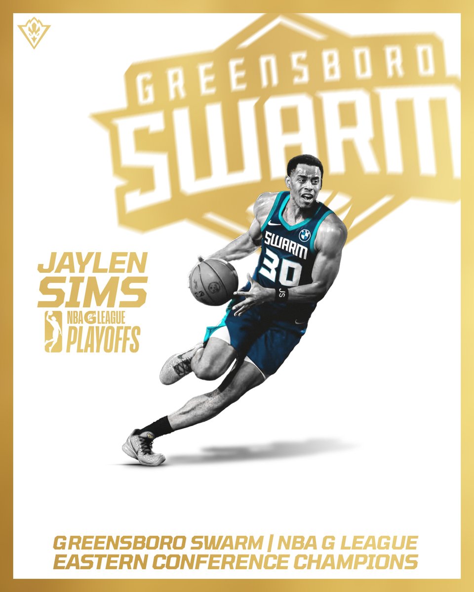 Congratulations to Jaylen Sims and the Greensboro Swarm for winning the Eastern Conference Championship! Wishing them luck as they compete in the NBA G League Finals on April 8th🏆

#BleedTeal