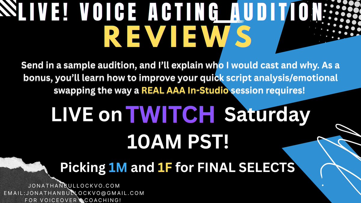Jonathan David Bullock - Voice Actor tweet media