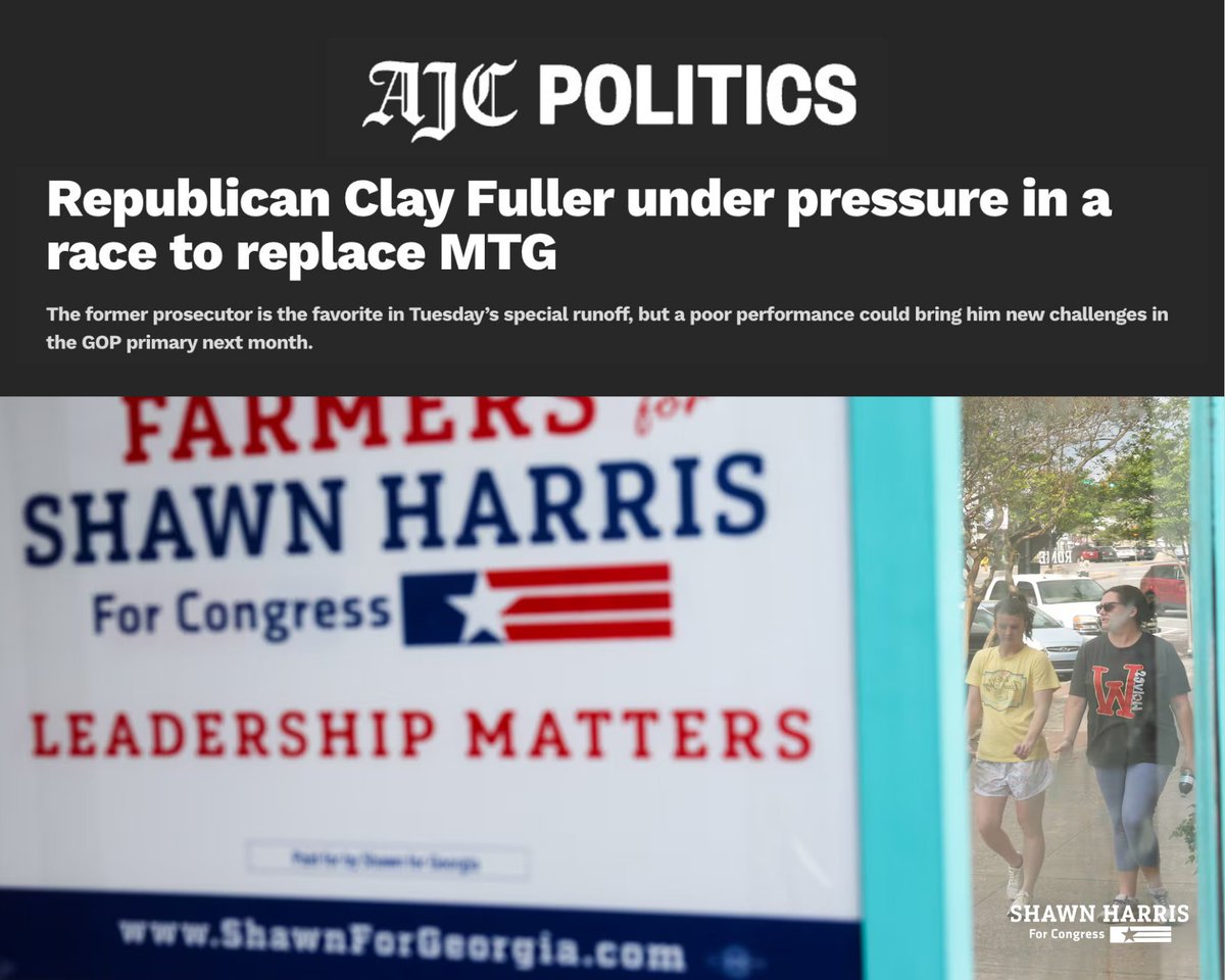 Clay Fuller’s own party seems to be raising questions about his campaign — and it shows.

Northwest Georgia doesn’t need a placeholder for Trump. It needs real leadership focused on us.

Let’s finish this. #GA14

READ MORE: ajc.com/politics/2026/…