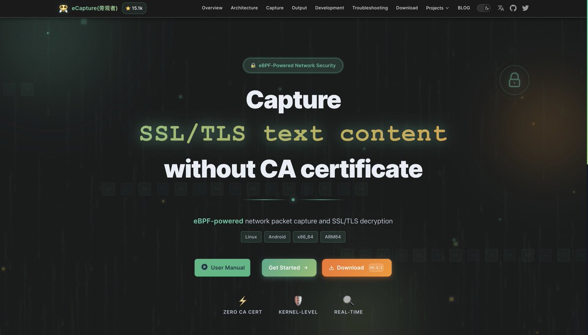 CFC4N's tweet photo. eCapture v2 ships. 90% of the code was written by GitHub Copilot AI Agent — I just wrote Issues &amp; reviewed PRs.

37 PRs merged. AI submitted 13, added 28,426 lines (~90%).

Didn't expect the number to be this extreme.

#eBPF #AIAgent #eCapture #OpenSource

https://t.co/ExYystQFu2 https://t.co/32Dw9L4qvO
