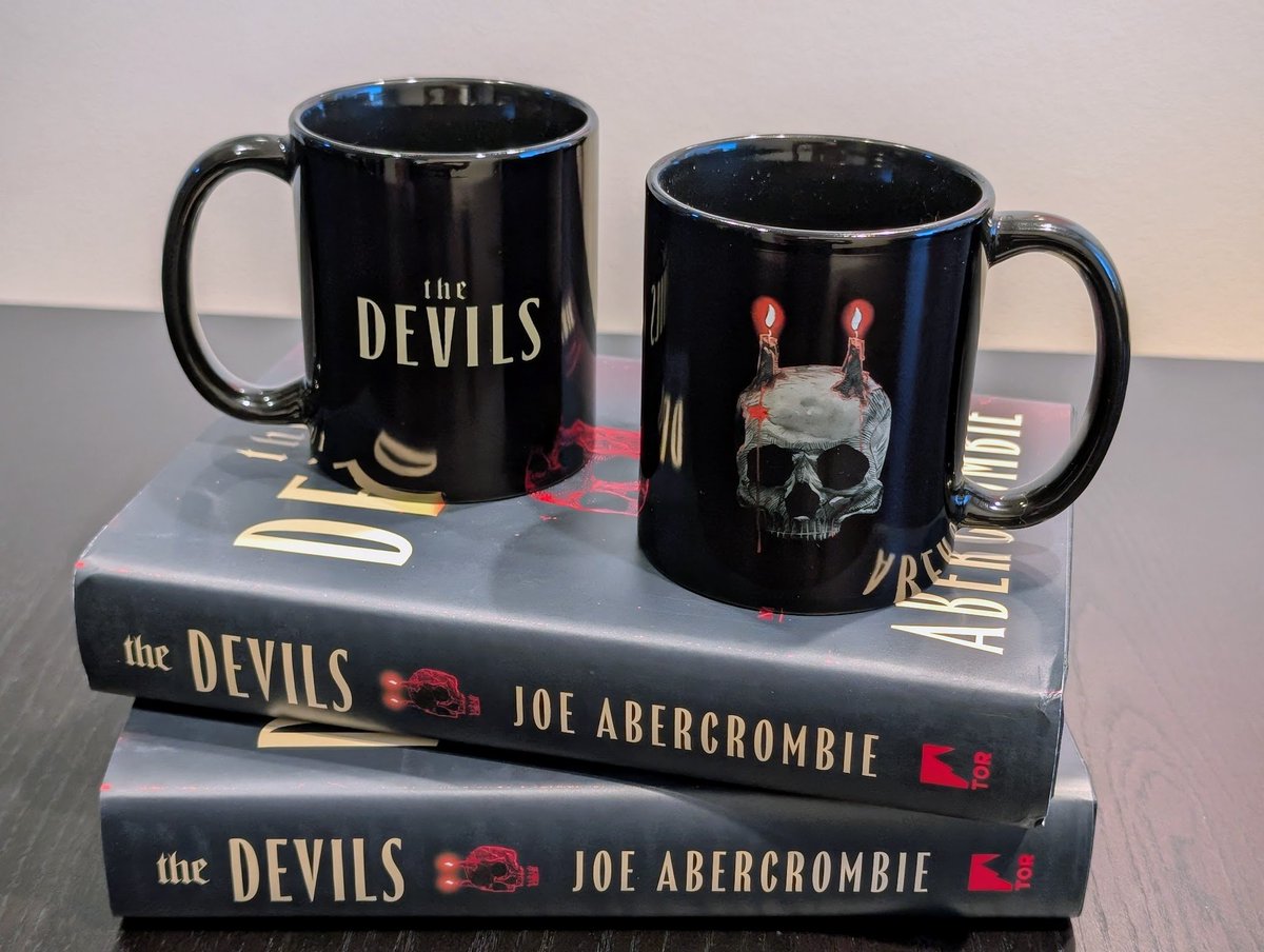 NeuroPixelShop's tweet photo. Required equipment for reading Abercrombie before 9am ☕

💀 The Devils mug: cover-inspired typography, skull from your nightmares.

Perfect gift for grimdark readers. 😈

#grimdark #JoeAbercrombie https://t.co/qYn4gtxg97