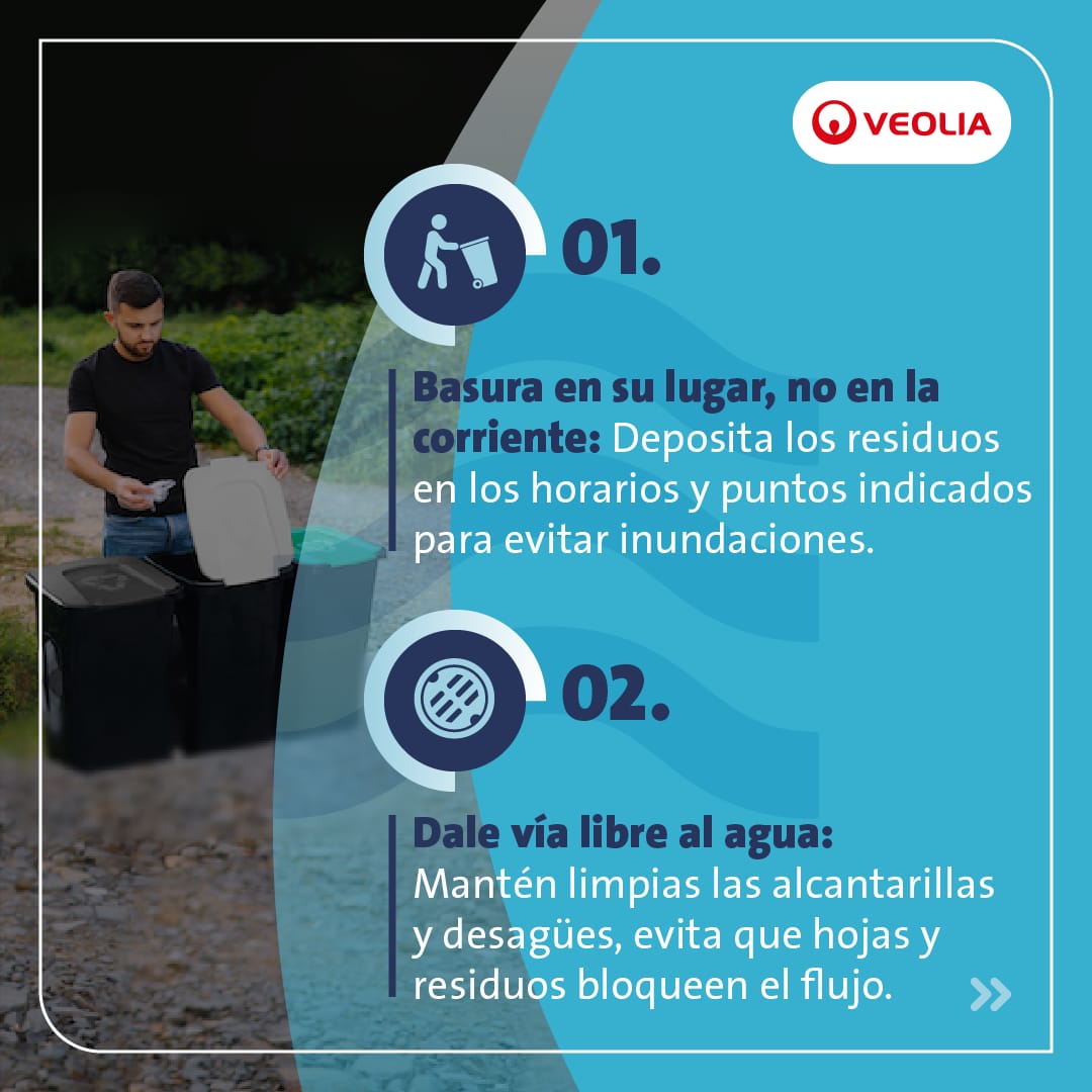 GSNoticiascol's tweet image. #GsPublicidad | 🌧️📷¡En esta #TemporadaDeLluvias, cada gota cuenta… y tu acción también! 📷📷 Sigue estas recomendaciones para prevenir  y proteger nuestro #Recurso vital.  La prevención es tarea de todos. ¡Actúa hoy!

@Veolia_Monteria