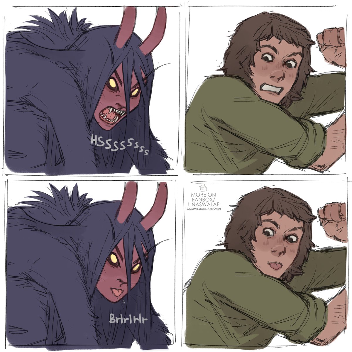 Лина 😈 commissions open (@linaswalaf) on Twitter photo 