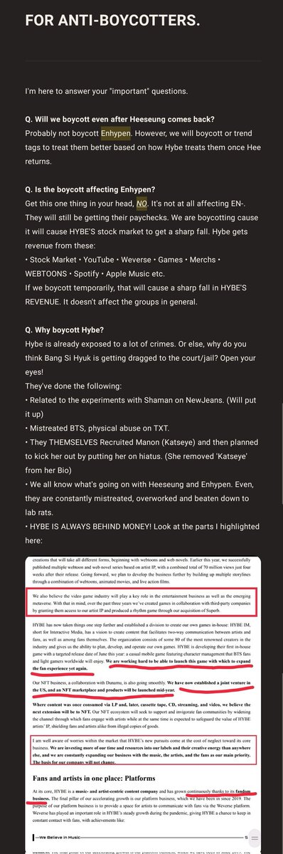 Envaeloren1009's tweet photo. I have a few more proofs to give. I will quote this and attach those files. Kindly open up your brain, anti-boycotters. It's high time. 

#BELIFT_Treat_ENHYPEN_Fairly
#BOYCOTT_BELIFTLab_HYBE https://t.co/FSqh53hSOb
