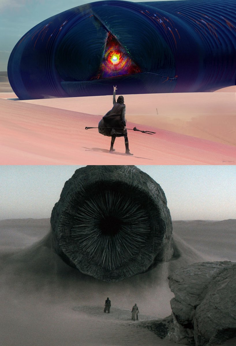 AlexJayBrady's tweet image. My #Dune work (2019) compared with the amazing movies (2021 &amp;amp; 2024)
I did this on my own, part-time. Imagine if I had a budget. If you'd like to wield this power DM me: commissions open.
I'm not afraid of hard graft, I have a family to support and just need the chance to work.