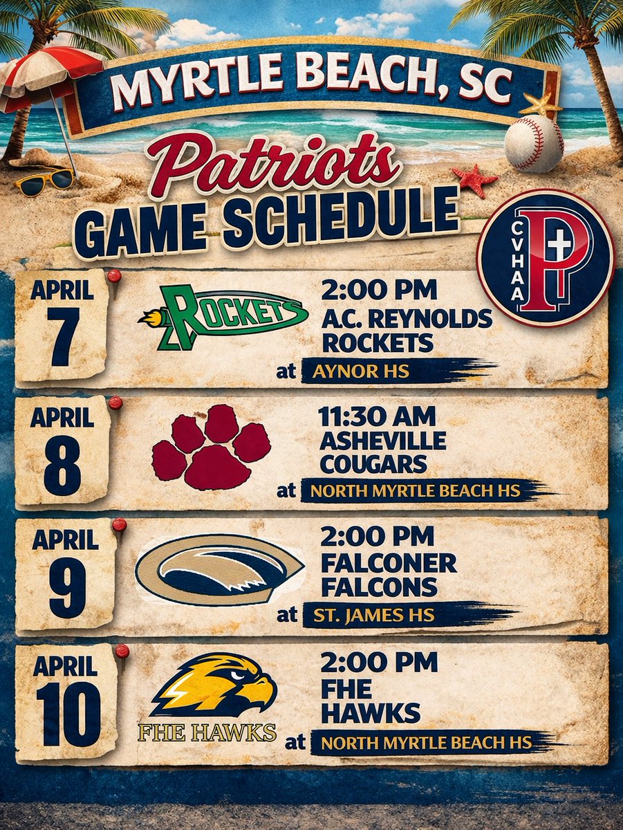 CVHAA Patriots Baseball tweet media