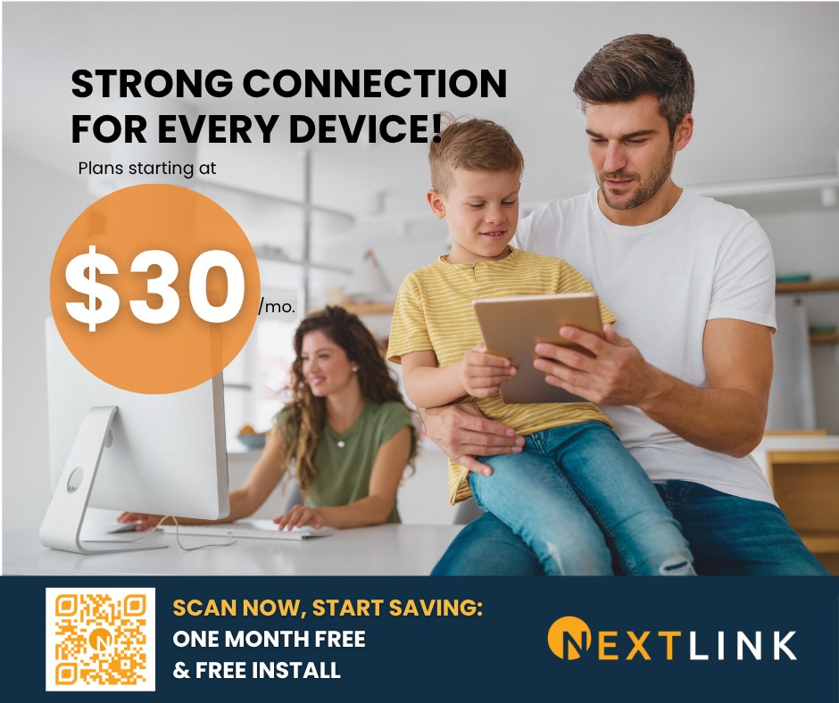 nxlink's tweet photo. Stay connected to what matters most!
With Nextlink Internet, you get a strong and reliable connection for every device in your home. No buffering, no interruptions, just fast internet you can count on!
Connect your whole home with Nextlink today https://t.co/CFuIUKaMeB #Nextlink https://t.co/gWignm2LAo