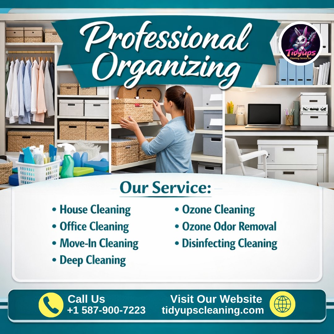 TidyUps2022's tweet image. 🧺✨ Professional Organizing for a Clutter-Free &amp;amp; Stress-Free Space 🏡

Book your professional organizing service today 👇
🔗 tidyupscleaning.com

#ProfessionalOrganizing #HomeOrganization #DeclutterYourLife #OrganizedHome #ClutterFree #OrganizingService #TidyHome