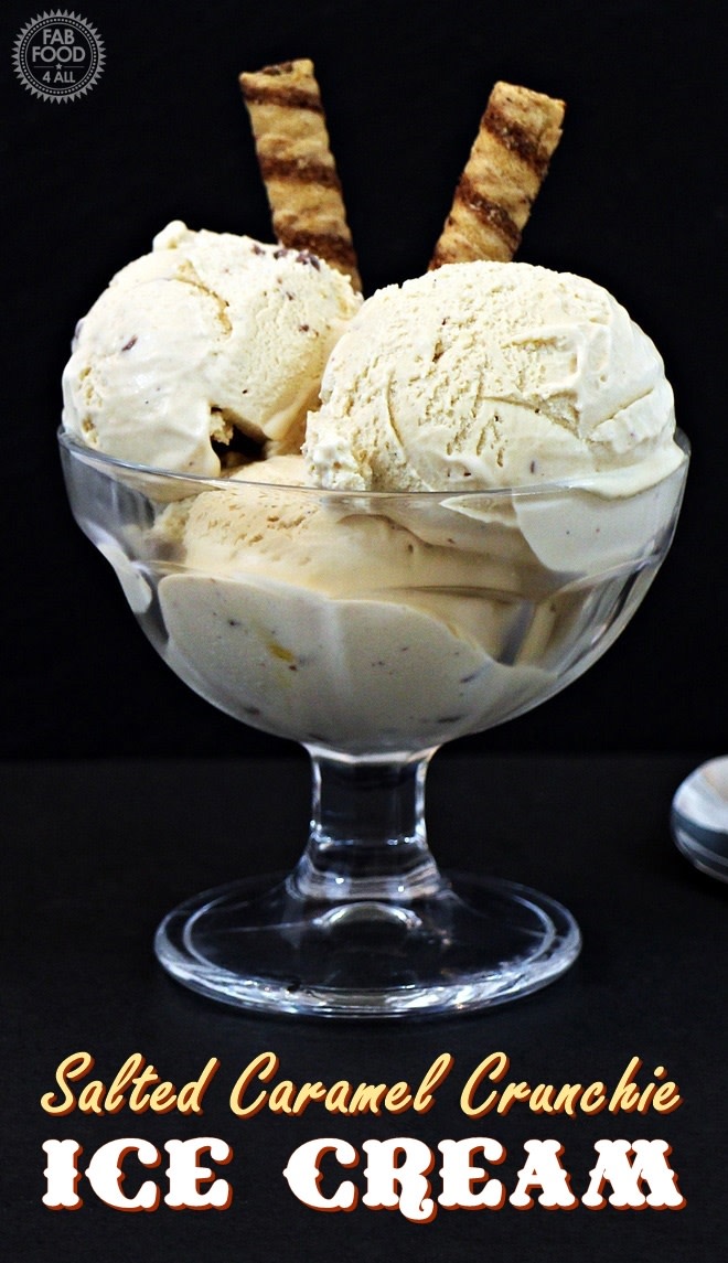 FabFood4All's tweet image. Looking for a delicious treat? Try Salted Caramel Crunchie Ice Cream with a mix of honeycomb and chocolate from Crunchie bars. Pure bliss in every bite! fabfood4all.co.uk/salted-caramel…  🍨🍫 #DessertDelight #Icecream #Crunchie