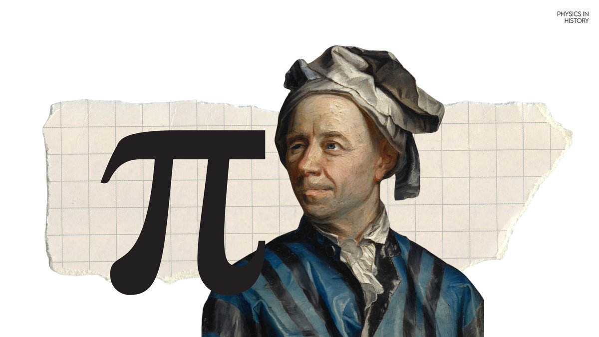 PhysInHistory's tweet photo. In the 18ᵗʰ century, Leonhard Euler standardized many mathematical symbols still used today, such as i for the imaginary unit and π for the circle constant, and made major contributions to graph theory, analysis, and number theory.