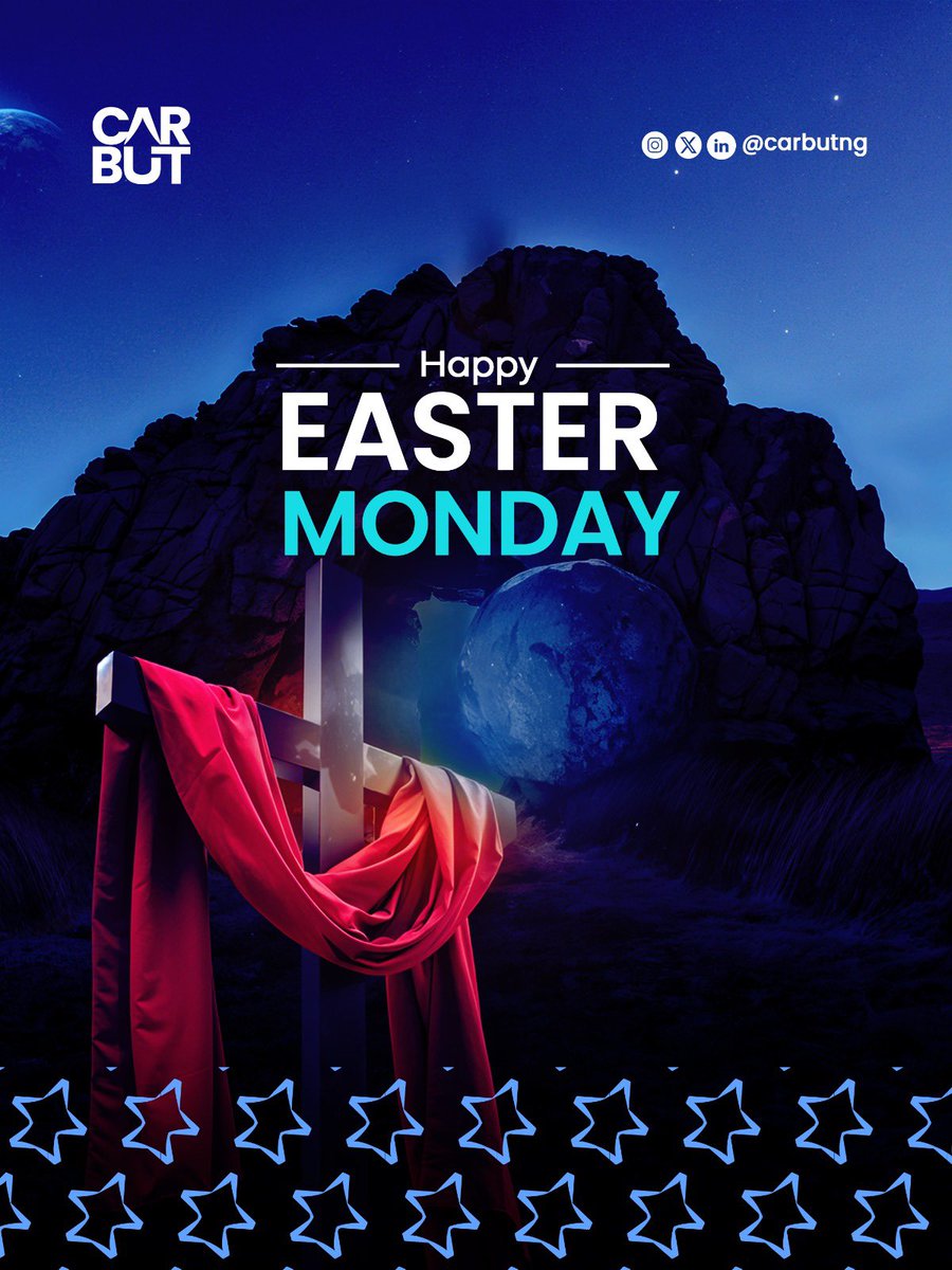 Happy Easter Monday 

A season of renewal, hope, and new beginnings.

Reset. Refocus. Grow. 🌱

Let this week move you closer to your goals in career, business &amp; tech.

#EasterMonday #NewBeginnings #GrowthMindset #CARBUT