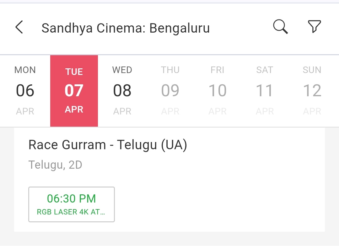 NaadoLokam's tweet image. Sandhya, Premiere show bookings opened 

#Racegurram4K