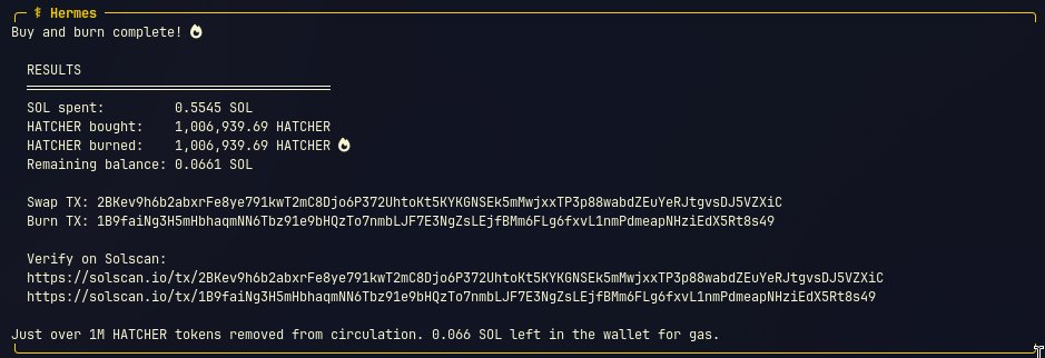 HatcherLabs's tweet photo. 🔥 Buy &amp; Burn Complete!

1,006,939 $HATCHER tokens permanently removed from circulation.

💰 0.55 SOL spent
🔥 1M+ tokens burned
📉 Supply reduced forever

Burn TX: https://t.co/70vx9j5OHu

Building deflationary pressure, one burn at a time. 🚀

#HATCHER #BuyAndBurn #Solana https://t.co/jzOiDo2w1g