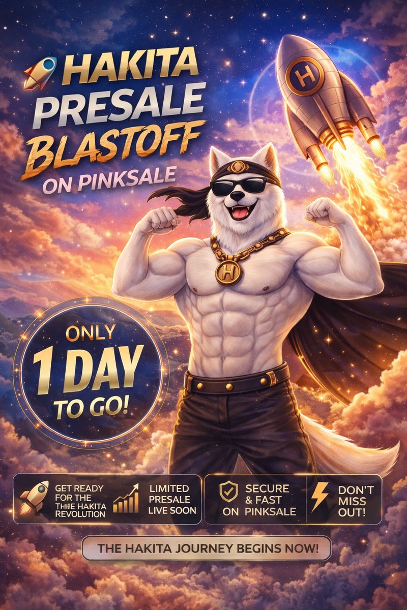 The $Hakita Journey begins soon!

#memecoin #100xgem <a href="/pinkecosystem/">PinkSale (Pink Ecosystem)</a>