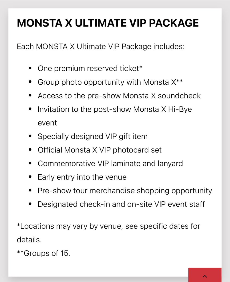 TouringAsiaPop's tweet photo. [📢] 2026 MONSTA XWorld Tour [THE X: NEXUS]

There will be two VIP package tiers available for the upcoming 2026 MONSTA XWorld Tour [THE X: NEXUS] for North America:

MONSTA X ULTIMATE VIP PACKAGE
- Usual VIP packages, early entry and gifts
- 👨‍🎤Group Photo (groups of 15)
- 👨‍🎤Hi-Bye
- 👨‍🎤Soundcheck

MONSTA X VIP PACKAGE
- Usual VIP packages, early entry and gifts
- 👨‍🎤Hi-Bye
- 👨‍🎤Soundcheck

There are no send off for these packages. The tour is all-reserved seating.

#몬스타엑스 #MONSTAX #MONSTA_X
#MONSTAX_THEX_NEXUS #MONSTAXinNA