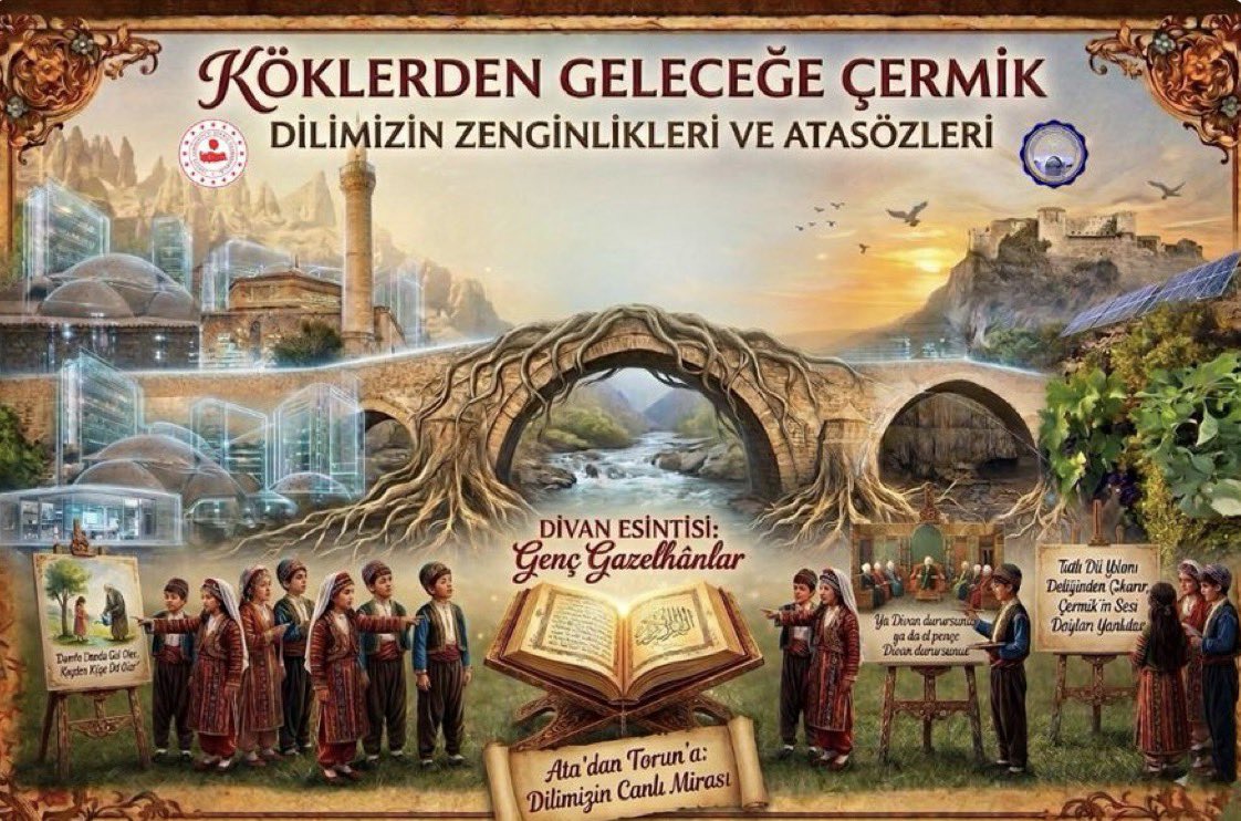 HBanadolulisesi's tweet photo. Köklerden Geleceğe! 🇹🇷
Dilimizin zenginliğini ve Çermik’in kültürel mirasını gençlerimizin sesinden dinlemenin gururunu yaşıyoruz. Medeniyet değerlerimizi #TürkiyeYüzyılıMaarifModeli ile yarınlara hazırlıyoruz.
@Diyarbakirmem @CermikMEM @CevatBaran9 https://t.co/aQEq9bCiGa