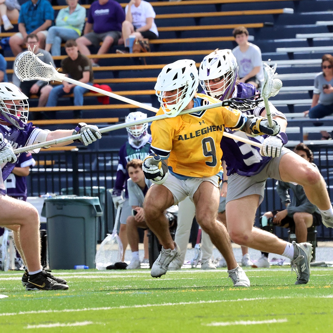 EdwardMailliard's tweet photo. Some hard-hitting action from Allegheny College men’s lacrosse last weekend, including a few snot-knockers! Senior day is Saturday at 1 on the AC turf. https://t.co/Gxwj3XvPC0