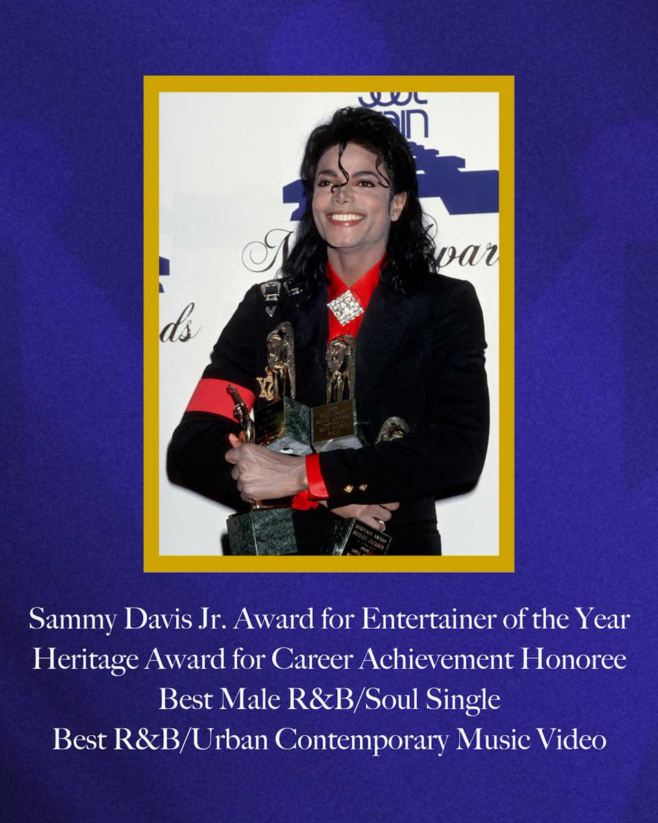 michaeljackson's tweet image. On this date in 1989, Michael Jackson won 4 awards at the 3rd Annual Soul Train Awards including the inaugural Sammy Davis Jr. Award for Entertainer of the Year.