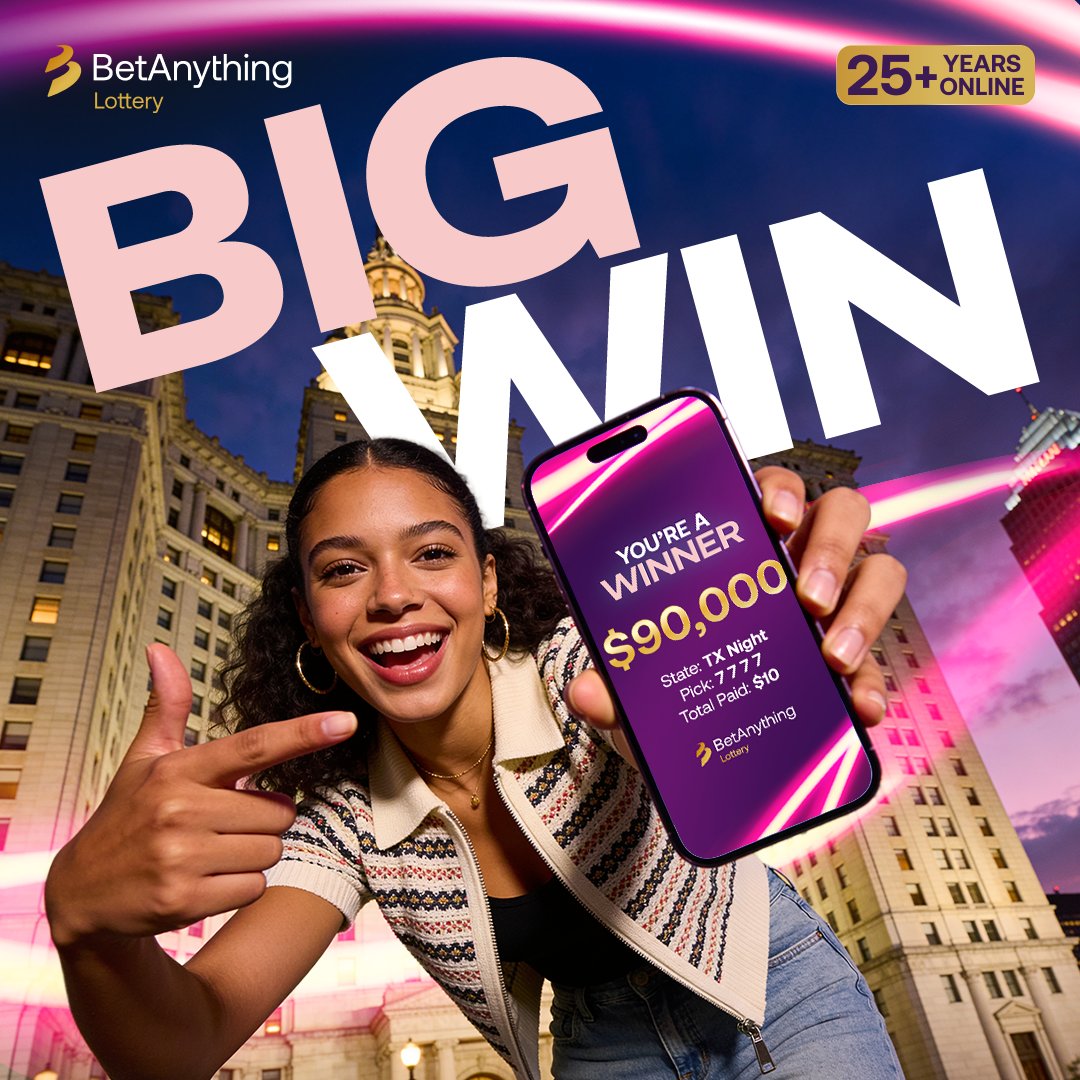 betanylottery's tweet image. HUGE WIN in TX 🔥

This player won $90,000 with just $10 using the lucky number 7777 🌟

Become our next $90K winner here: bit.ly/xBetAnyLottery 

Get your ticket now.

#winner #lotterywinner #lottery #jackpot #jackpotwinner