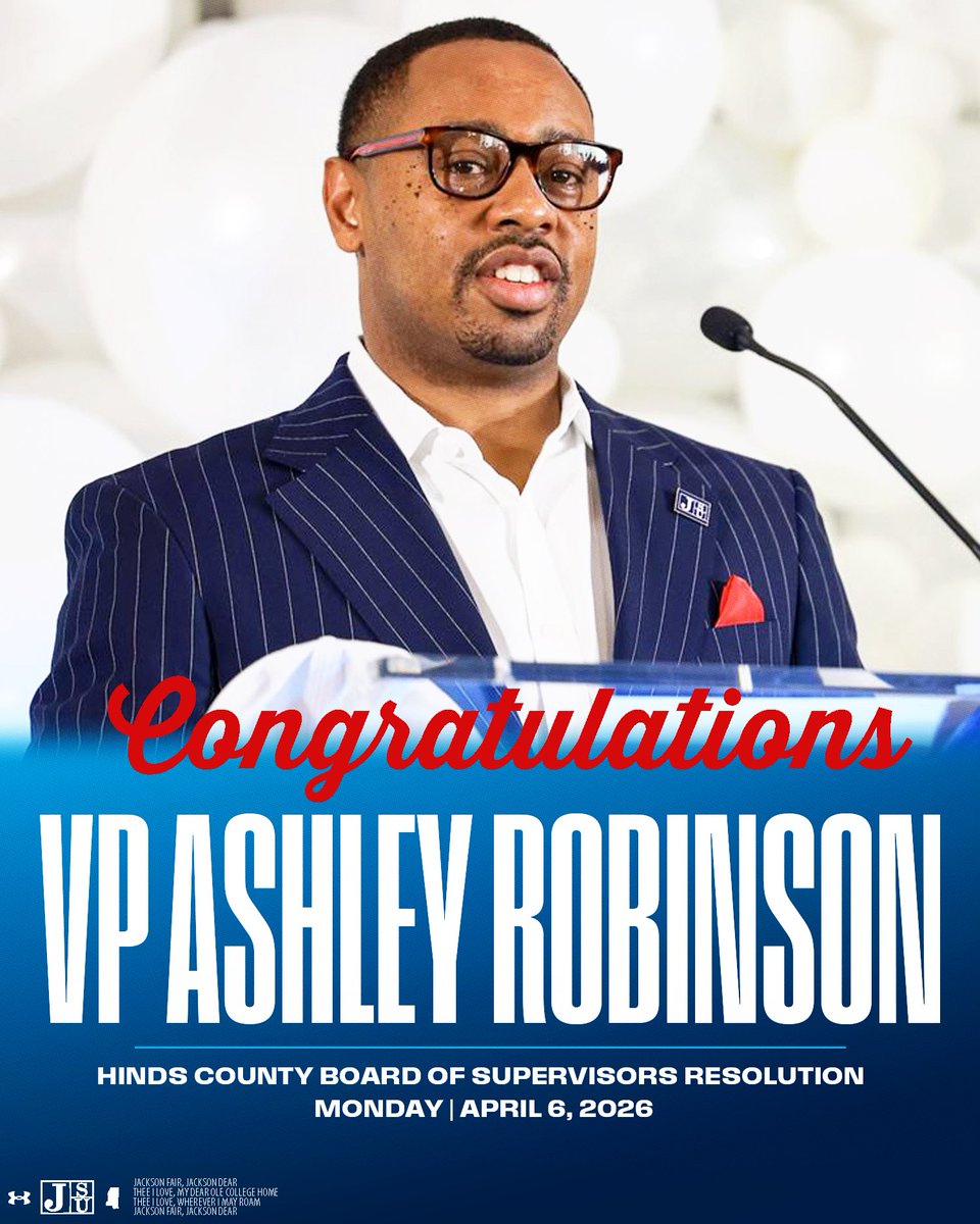 GoJSUTigers's tweet image. Our very own @JacksonStateAD was honored this morning by the Hinds County Board of Supervisors 

#TheeILove | #BleedTheeBlue