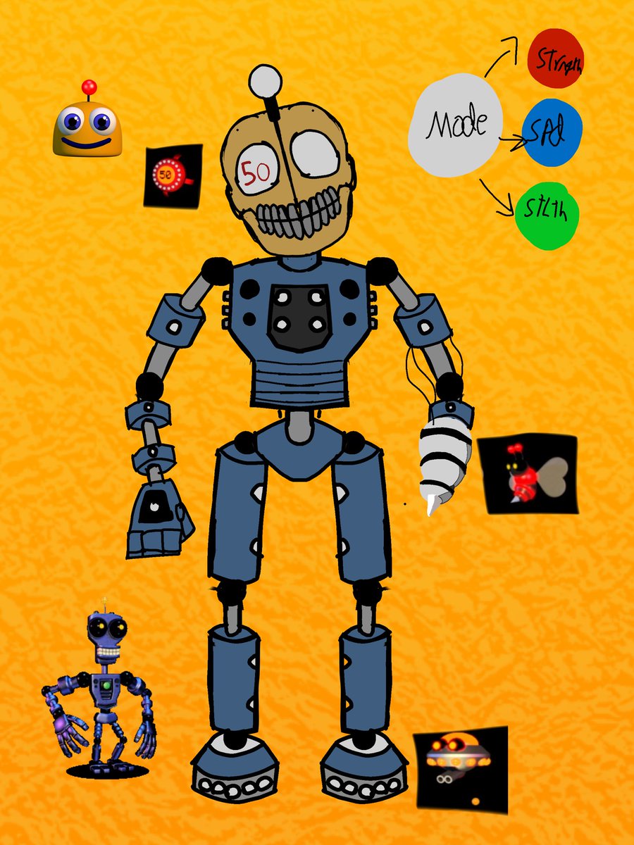 That_one_guy179's tweet photo. Fnaf world inspired mimic skin concept for #Bitebynight https://t.co/NIUZE48eKm