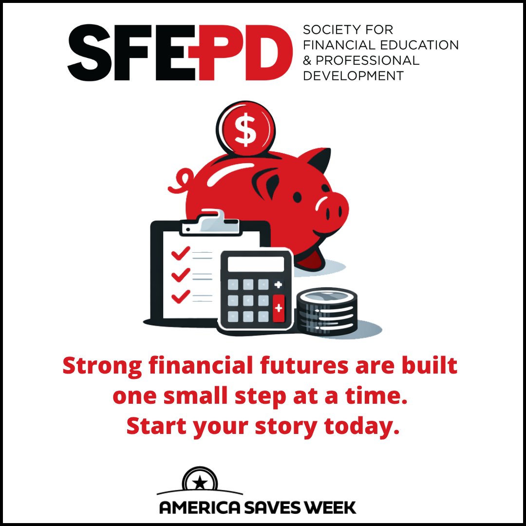 SFEPD's tweet photo. Every financial story starts somewhere. Small steps like planning, budgeting, and automatic savings can lead to big progress. Start today.

#SFEPD #FinancialLiteracyMonth #ASW2026 #AmericaSavesWeek2026 https://t.co/I6P1K9eNLe