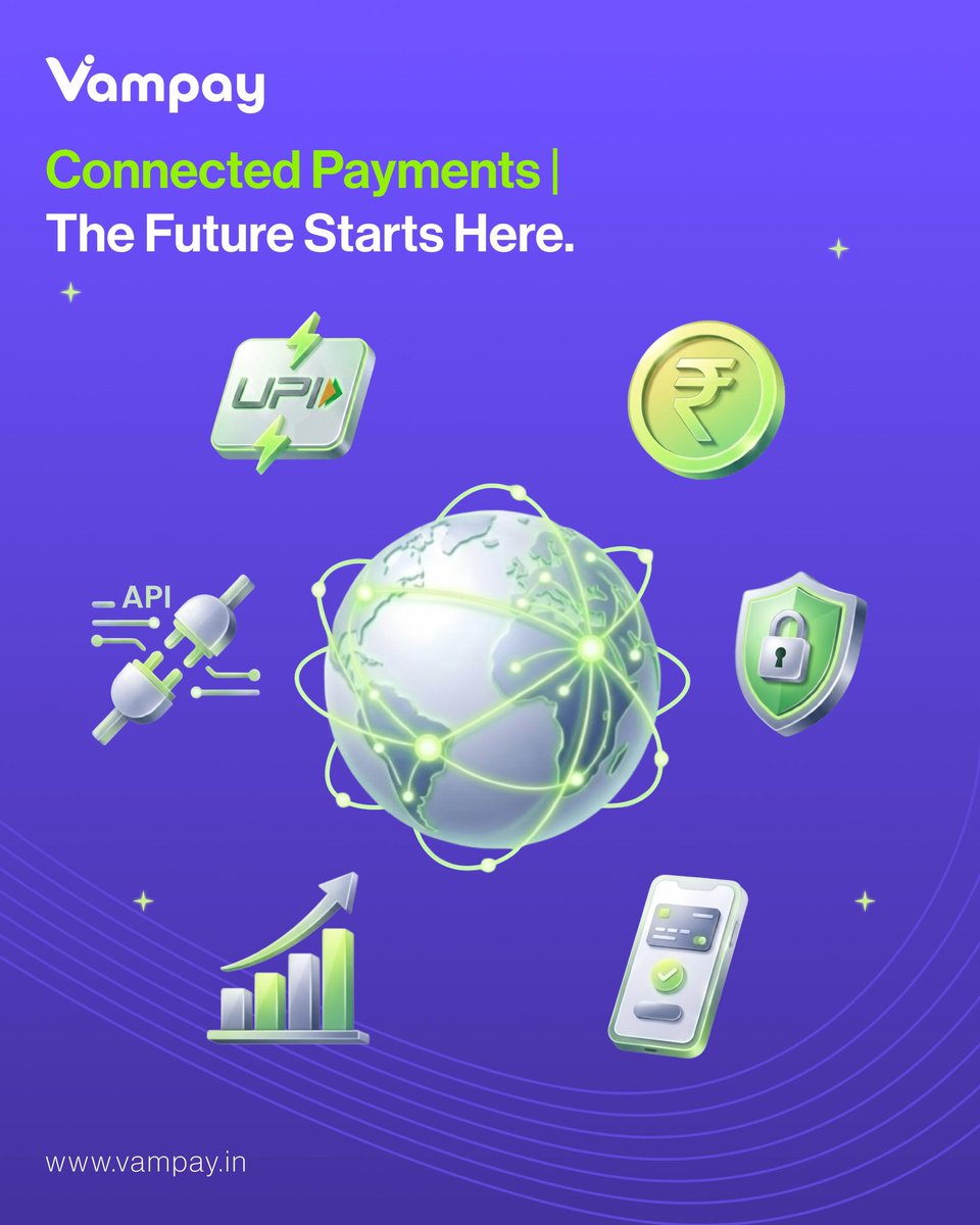 VampayInd's tweet photo. From UPI to APIs, from startups to enterprises - Vampay connects every layer of the payment ecosystem.
Empowering businesses to move money smarter, faster, and safer.

 #Vampay #FintechForward #SmartPayments https://t.co/DUNhjKbmfC