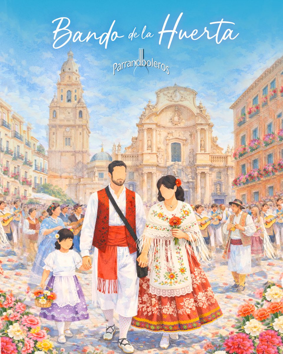 🌸🎶 Feliz Bando de la Huerta

Hoy Murcia se llena de color, tradición y ese ambiente que solo se vive aquí.

Un día para disfrutar de lo nuestro, de la gente, de la música, tradición y de ese orgullo de ser de la tierra. 💛

¡Que tengáis un gran Bando! 🎶