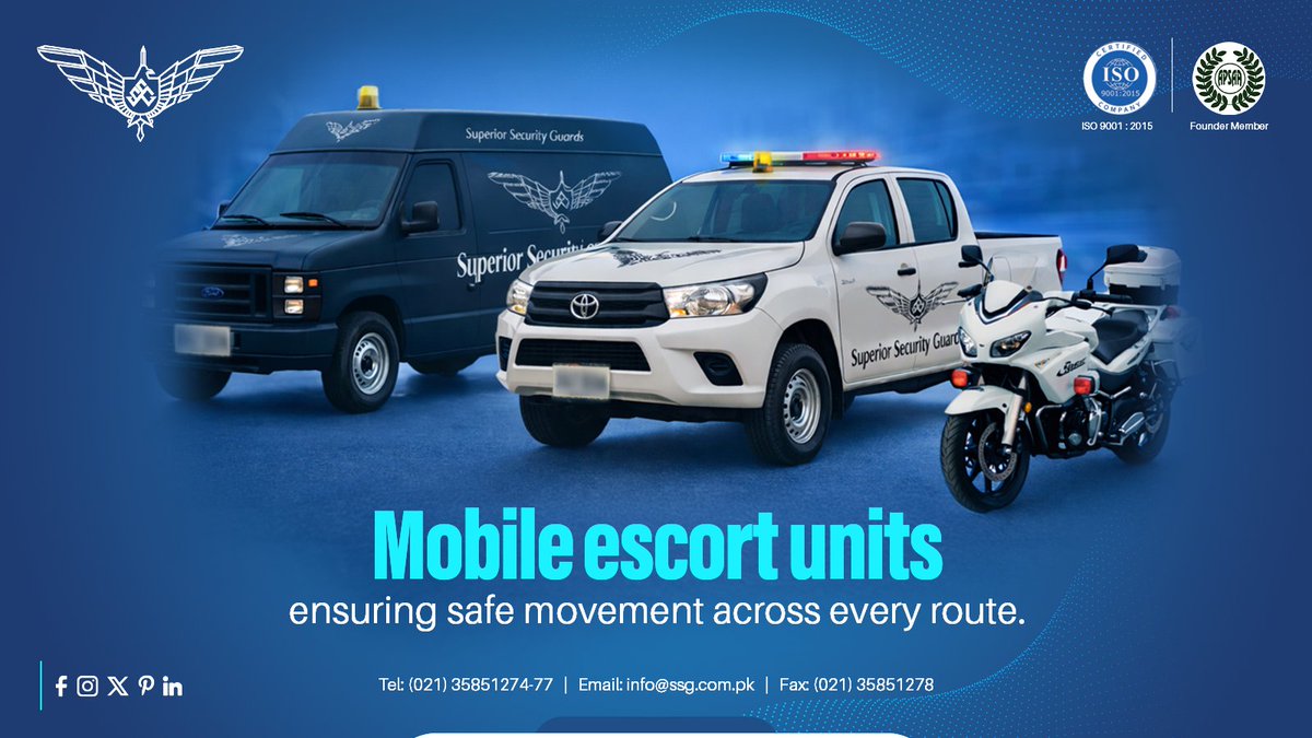InfoSup92285's tweet photo. Our escort teams ensure secure transportation with continuous vigilance and coordination.
#MobileEscort #SecureTransport #SecurityReel #SSG #OnDuty #ProtectionServices https://t.co/5YxgpmcdjI