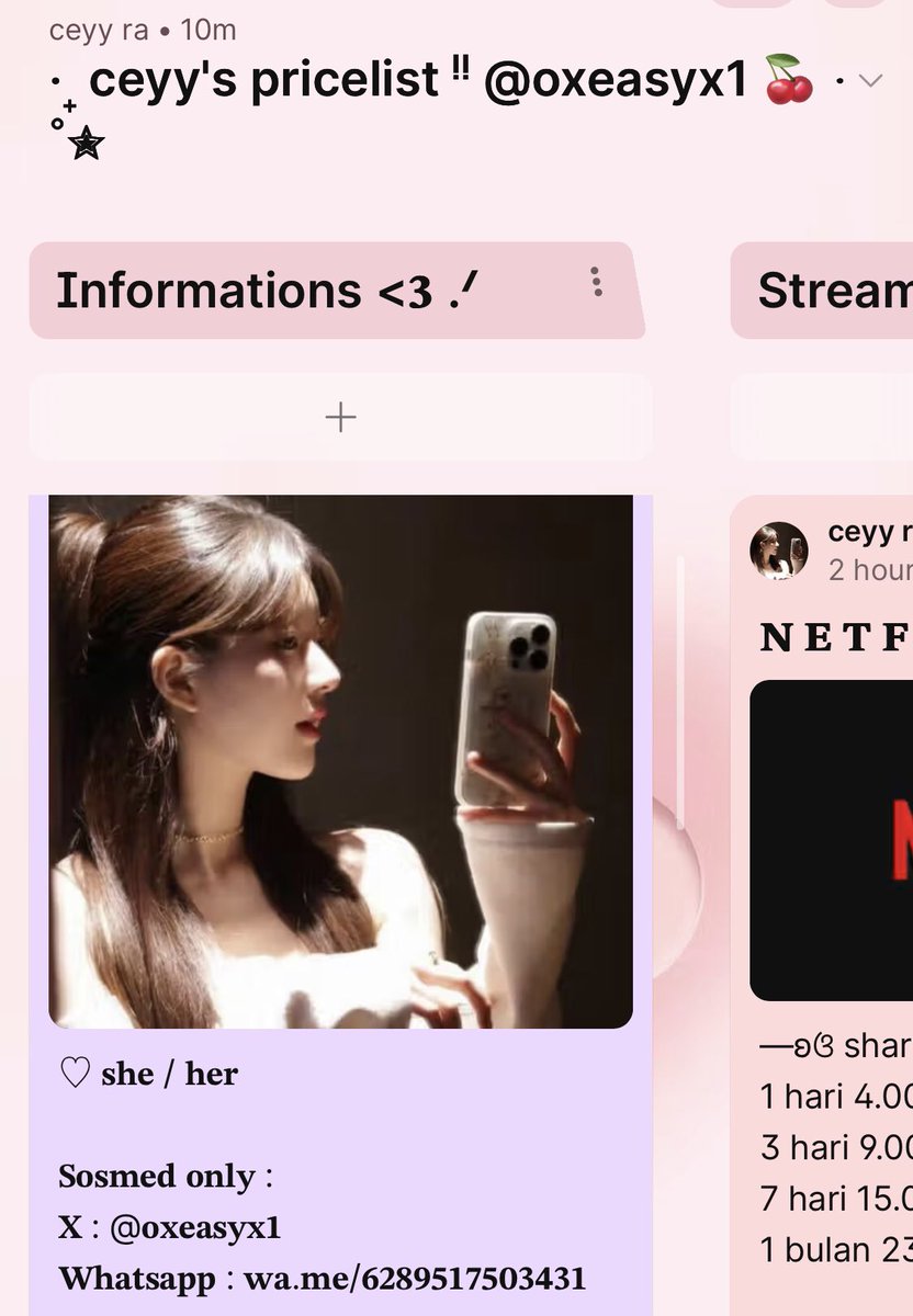 oxeasyx1's tweet photo. 🍓 testi : https://t.co/UEt7MZHe1Y 
📝 pricelist : https://t.co/OFYuVK1xAw

☎️ WA : https://t.co/KrGb6D88Nl https://t.co/jSh1CITWNC