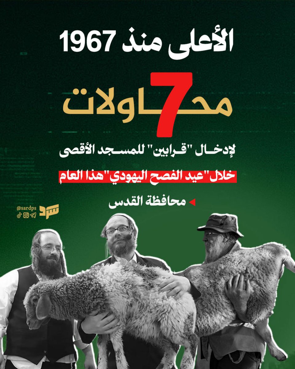 الأعلى منذ 1967

7 محاولات لإدخال "قرابين" للمسجد الأقصى خلال "عيد الفصح اليهودي" هذا العام

محافظة القدس