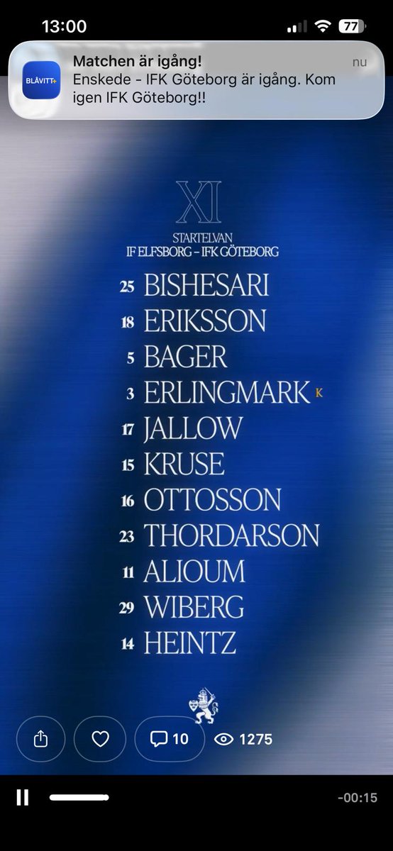 666beast1's tweet photo. Kom igen nu Blåvitt!@IFKGBG https://t.co/cLGdiYt8xJ