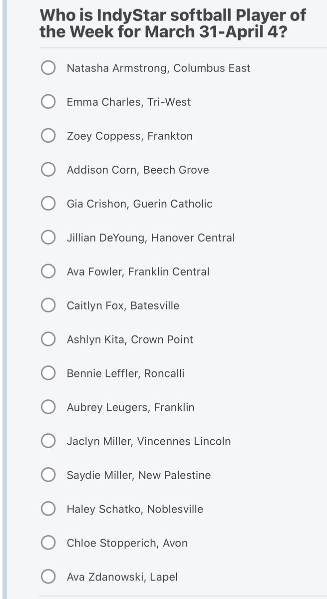 Brian_Haenchen's tweet image. Players of the week time! Vote early. Vote often. Vote by noon Friday. 

🗳️: indystar.com/story/sports/h…