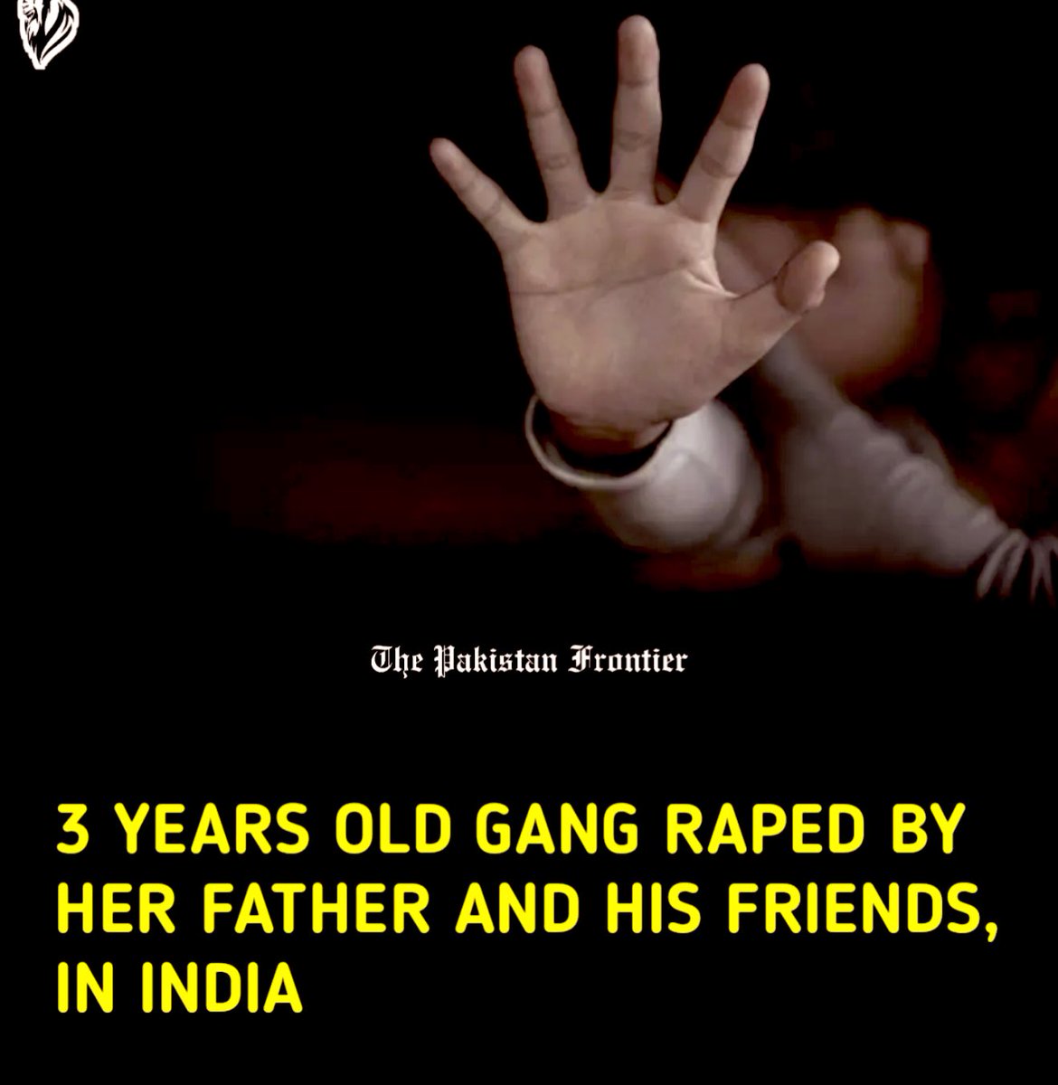 FearlessWolfess's tweet image. Trigger warning ⚠️ 

A horrific incident unfolded in #Patna India 🇮🇳 where a 22-year-old man allegedly gang-raped his three-year-old niece with two #friends. 

The #child's cries alerted locals, leading to the accused fleeing. #Police swiftly apprehended two #suspects, including