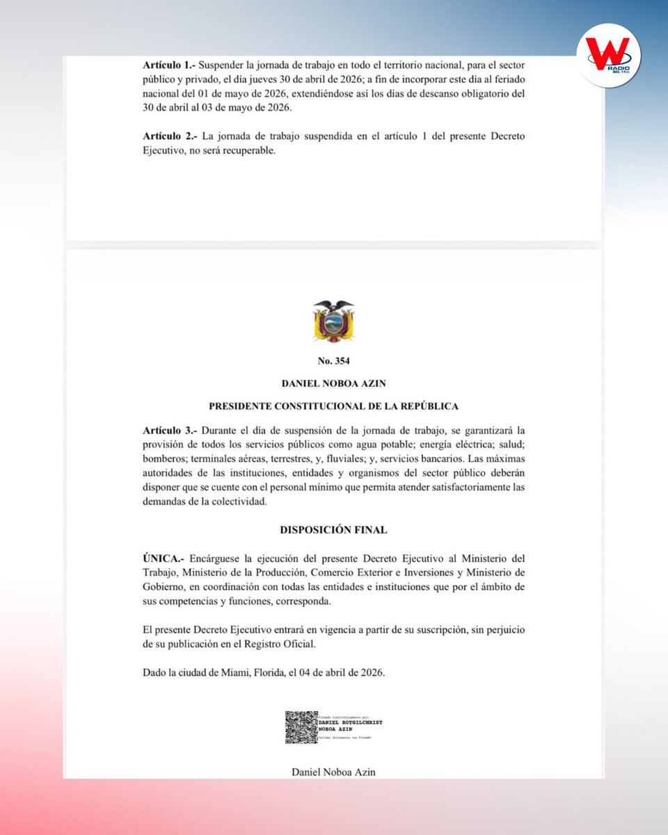 W Radio Ec tweet media