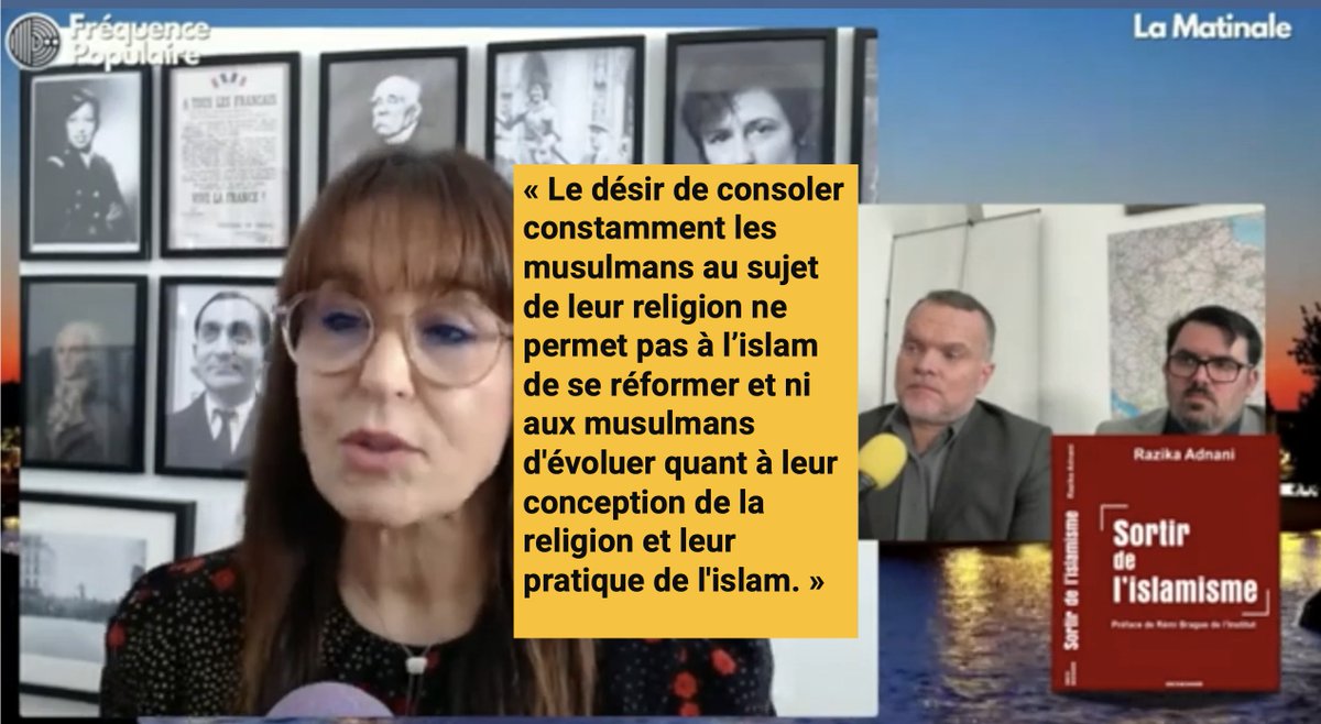 RazikaAdnani's tweet image. Le désir de #consoler constamment les musulmans au sujet de leur religion ne permet pas à l’islam de se réformer et ni aux #musulmans d'évoluer quant à leur #conception de la religion et leur pratique de l'#islam.
👇
youtube.com/watch?v=Sr_5N_…
@FPopMedia