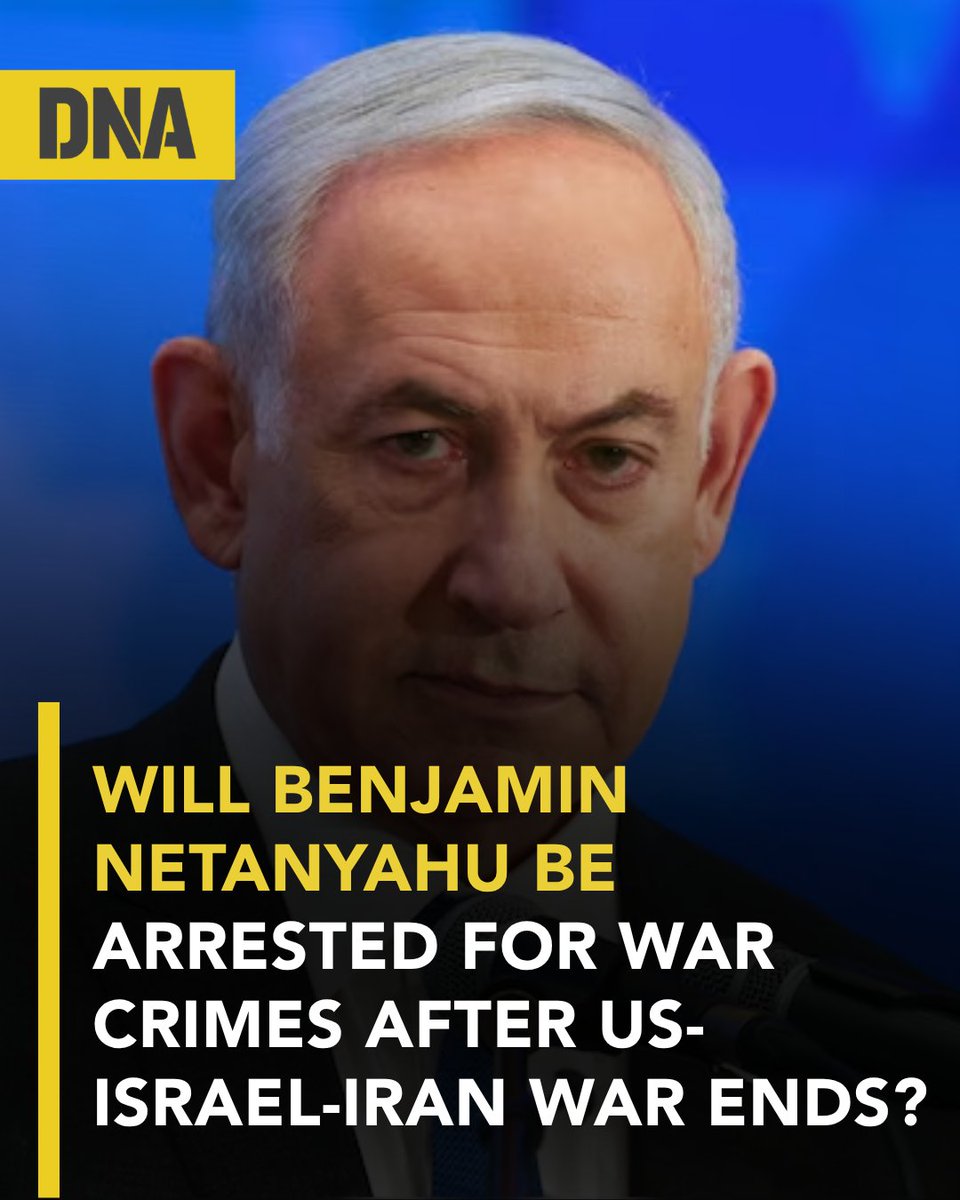 dna's tweet image. Arrest and indictment await Israeli Prime Minister #BenjaminNetanyahu for his alleged war crimes in the Gaza Strip. He has also violated human rights, bombed, and killed civilians during the #US-Israel-Iran war.

Read here :dnaindia.com/explainer/repo…

#DNAUpdates | #IranWar |