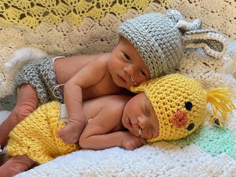 cchosp's tweet photo. Our tiniest patients are celebrating the season in the sweetest way, dressed as adorable little chicks and bunnies.

A heartfelt thank you to Dr. Lisa Drinker and our incredible NICU team for going above and beyond to make every moment in the NICU so meaningful for our families. https://t.co/NTfeZIABBy