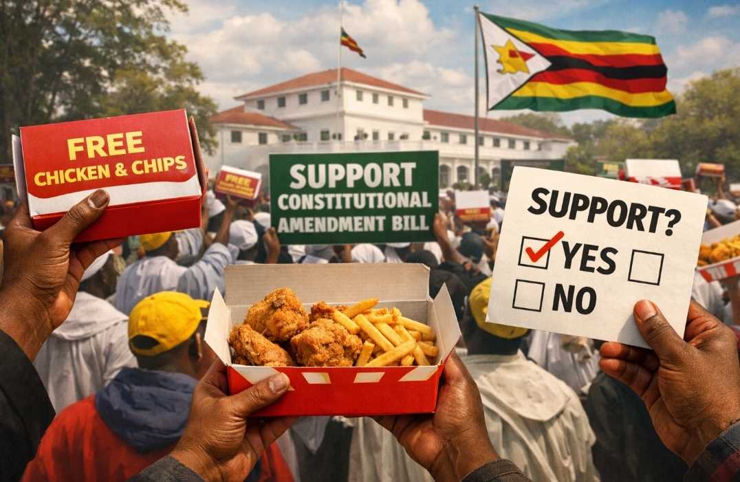 zimbabwewriter's tweet image. In Zimbabwe, chicken &amp;amp; chips signal more than a meal—they show how material rewards shape political support and blur consent. 🍗🍟

Read more: zimbabwenow.co.zw/articles/22104…

#ZimbabwePolitics #CivicEngagement #Patronage #PoliticalParticipation