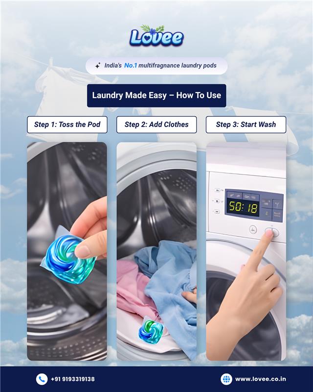 loveepods's tweet image. Laundry made simple 🧺✨

✔ Toss the pod
✔ Add clothes
✔ Start wash

💙 Lovee Laundry Pods = all-in-one clean

No mess. No measuring. Just easy laundry.
👉 lovee.co.in

#LoveePods #SmartLaundry #EasyLaundry #NoMessLaundry
