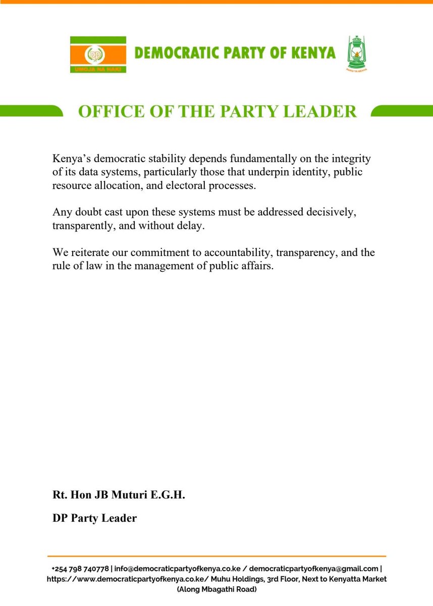 Hon. Justin Muturi, EGH tweet media