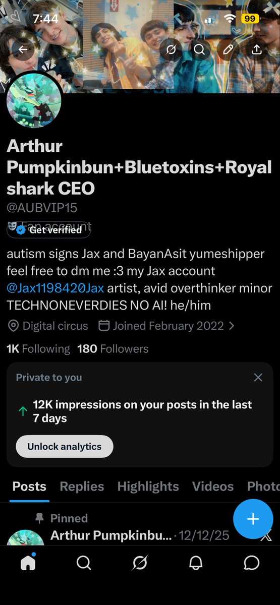 Arthur Pumpkinbun+Bluetoxins+Royalshark CEO tweet media