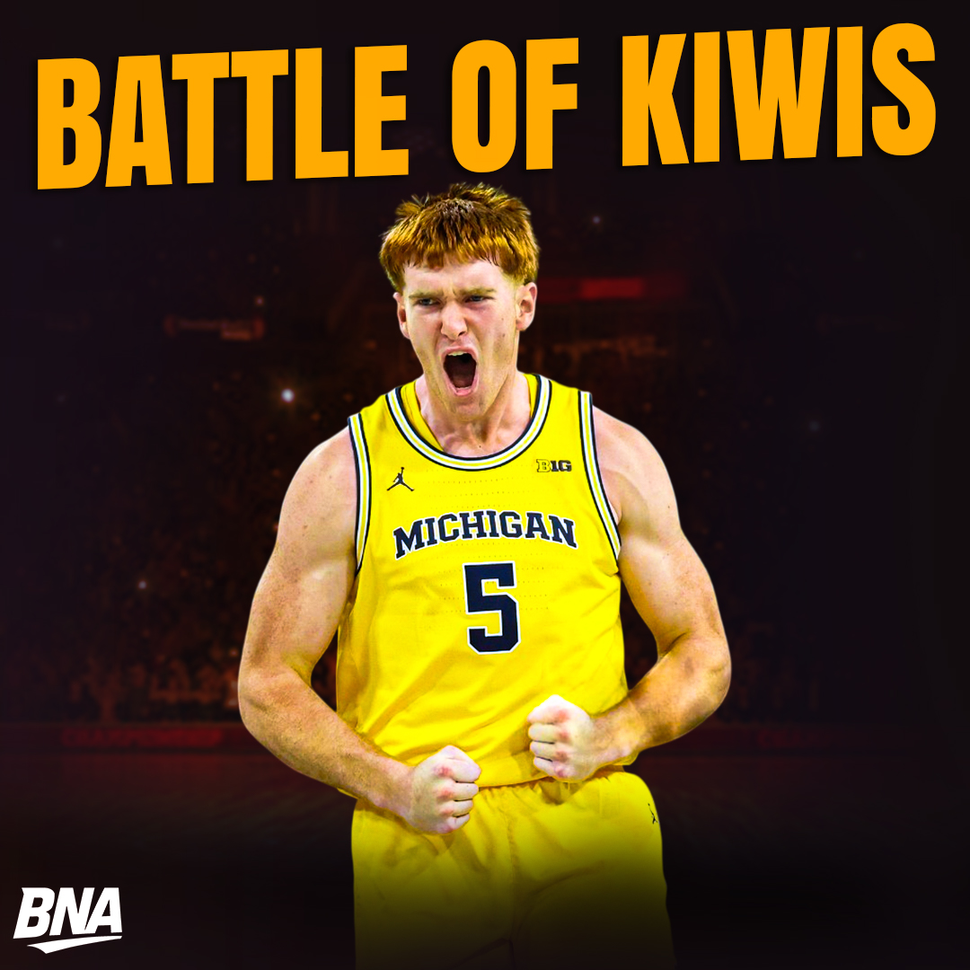 AusBballnews's tweet image. 💛🇳🇿 Oscar Goodman and the Michigan Wolverines are heading to the NCAA Championship title game!

They’ll face UConn for all the glory 🥇

What a journey it’s been! Can Michigan take it home? 👀

#ncaabasketball #michiganwolverines  #sports #ncaachampionship #hoops #basketball