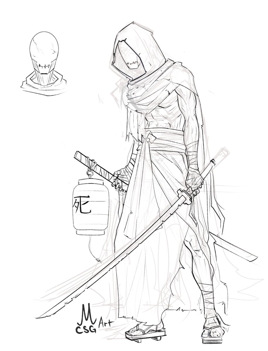 MCSG_Art's tweet photo. A concept design for a character I call "Wraith Reaper."
He was once a legendary warrior betrayed by his own leader and people. At the moment of his death, he struck a bargain with "The Shinigami" to grant him a chance at vengeance against everyone who betrayed him. https://t.co/QhOTRClRyC