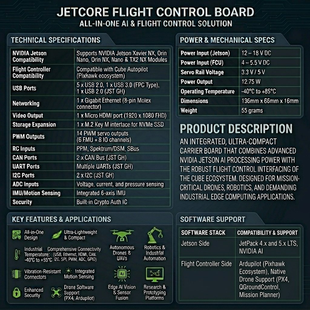 VecrosTech's tweet image. The Jetcore FC, NVIDIA Jetson AI + Cube Autopilot flight control on a single 55g board. Built for autonomous drones and robotics that demand more.
Get yours → store.vecros.com/products/jetco…

#Drones #Robotics #NVIDIA #MadeInIndia